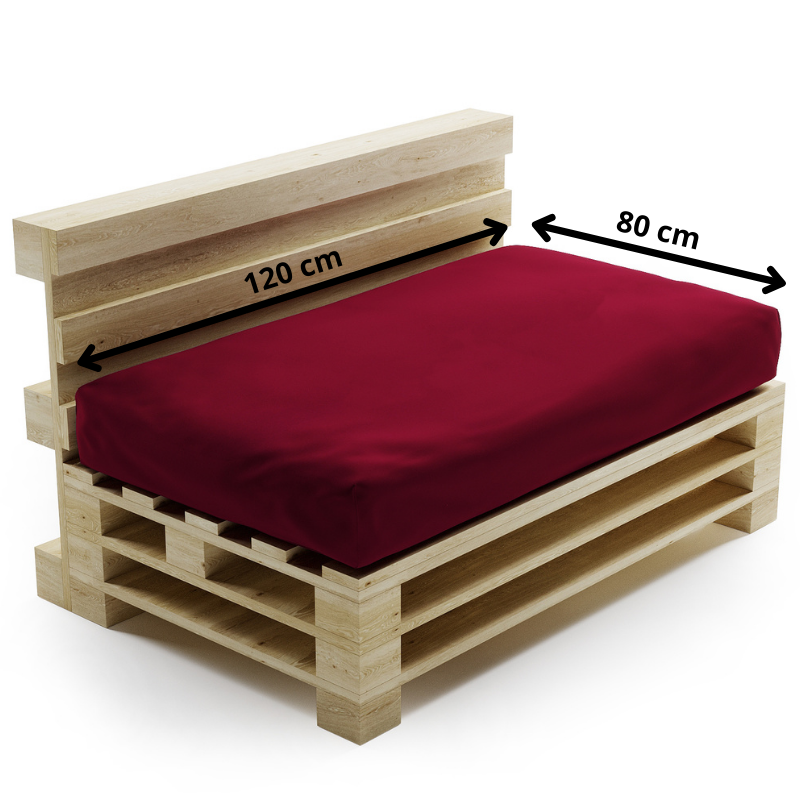 Coussin Palette Déhoussable Imperméable Assise 120x80 cm