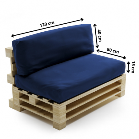 Coussins palette déhoussable imperméable Lot