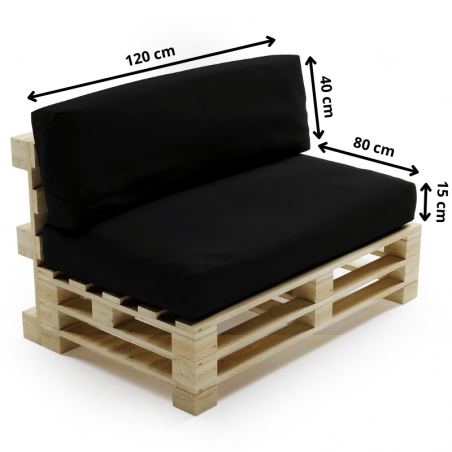 Coussins palette déhoussable imperméable Lot