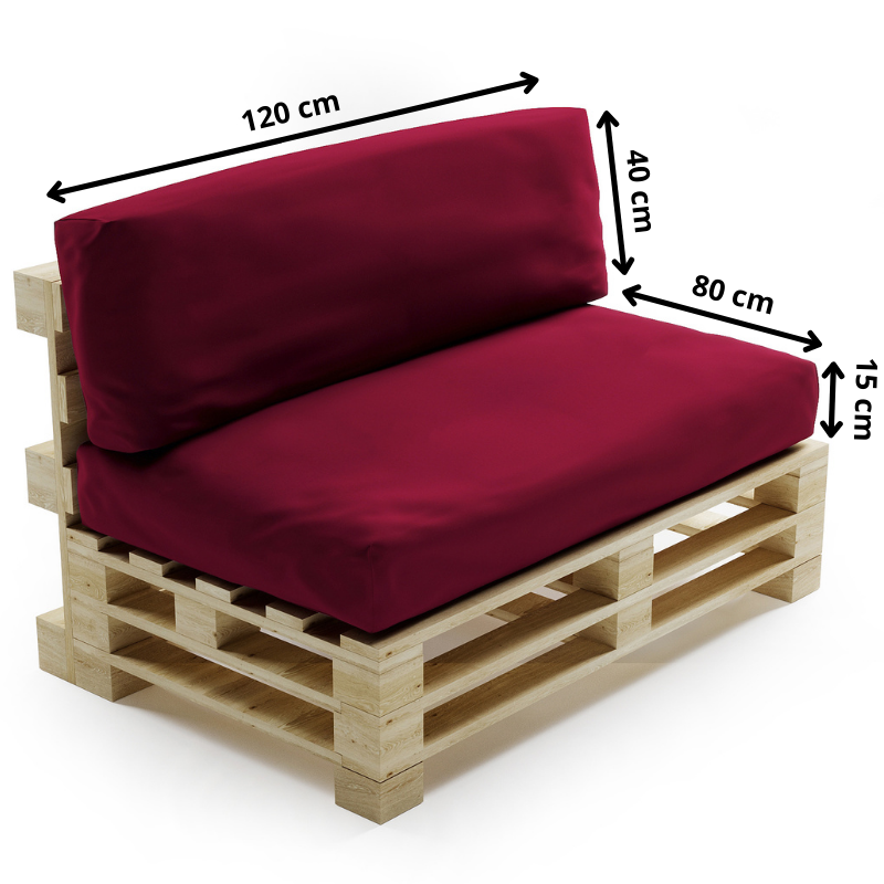 Coussins palette déhoussable imperméable Lot