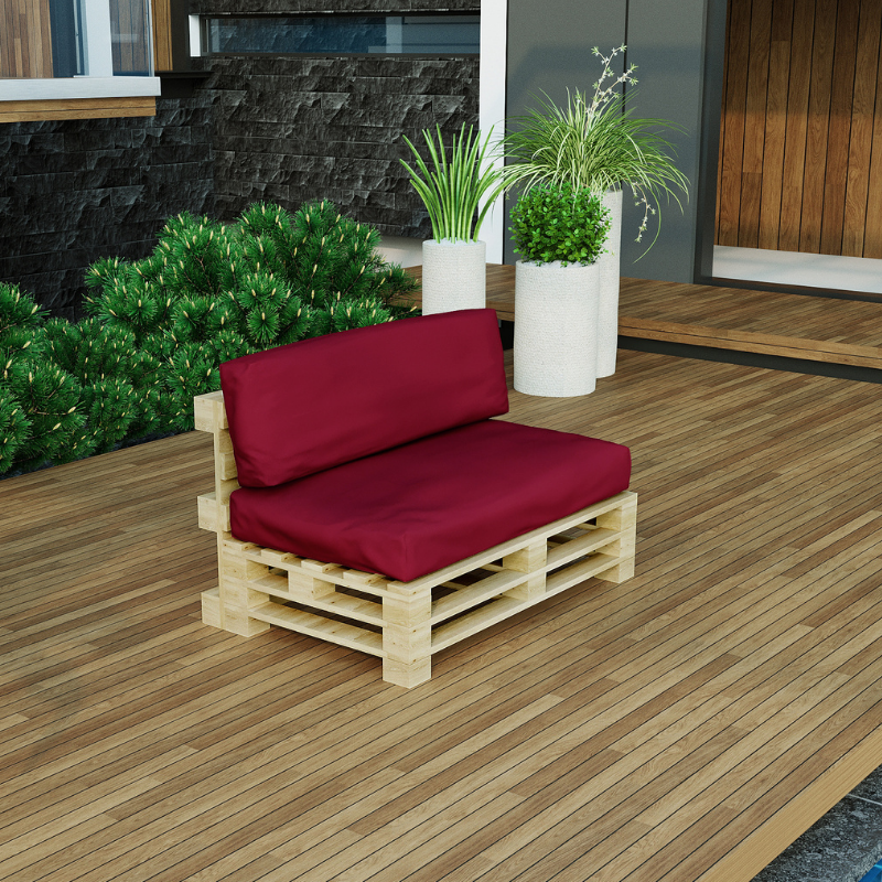 Coussins palette déhoussable imperméable Lot