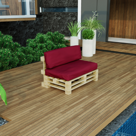 Coussin Palette Déhoussable Imperméable Assise 120x80 cm