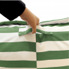 Pouf extérieur rayures - Vert