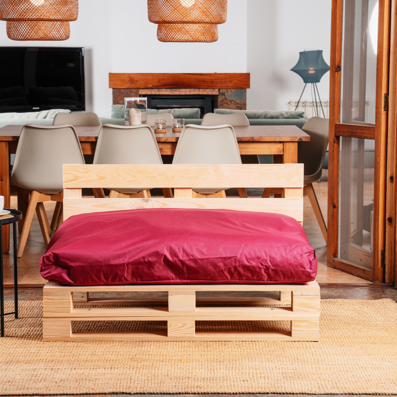 Coussin Palette Déhoussable Imperméable Assise 120x80 cm