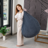 Housse Pouf poire velours côtelé 120x100 cm