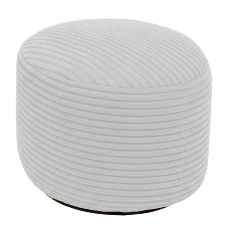 Repose-pieds déhoussable en velours côtelé 50 x 30 cm