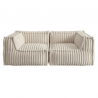 Canapé modulable 2 places en Fourrure côtelée 90x180 cm
