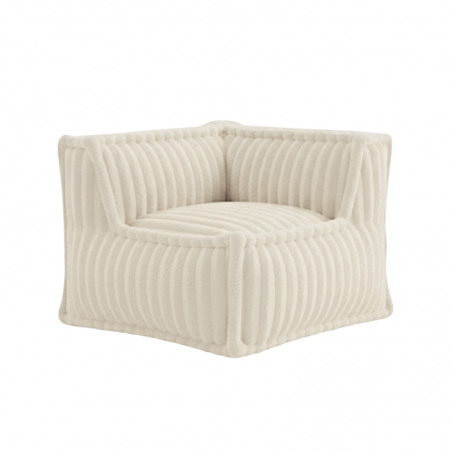 Module d’angle droit pour canapé modulable en fourrure côtelée 90x90 cm