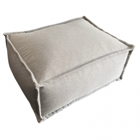 Pouf méridienne pour canapé modulable en effet lin 80x60x38 cm