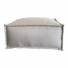 Pouf méridienne pour canapé modulable en effet lin 80x60x38 cm