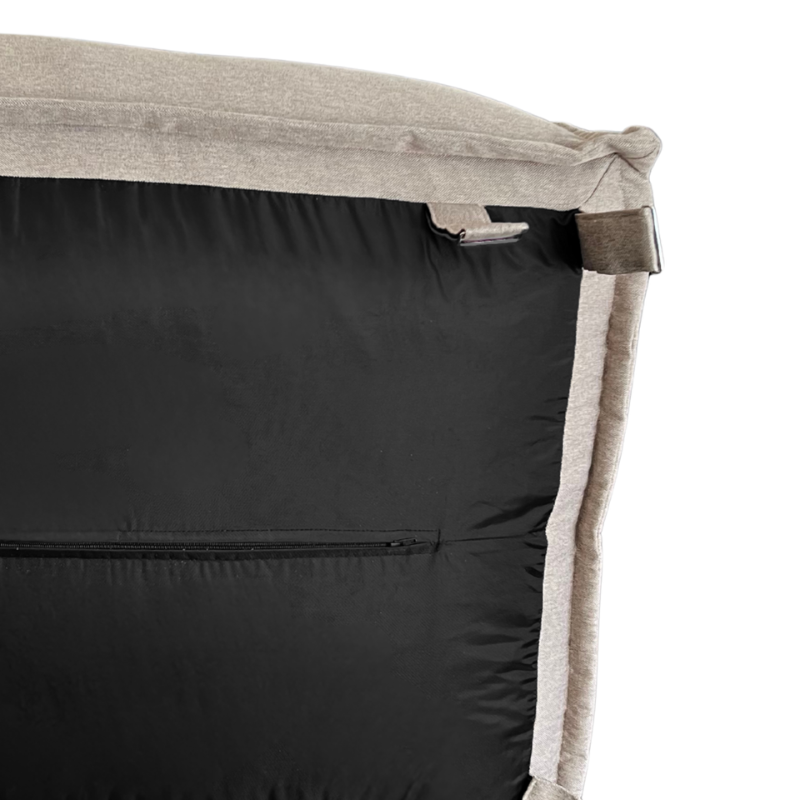 Pouf méridienne pour canapé modulable en effet lin 80x60x38 cm