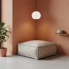 Pouf méridienne pour canapé modulable en effet lin 80x60x38 cm