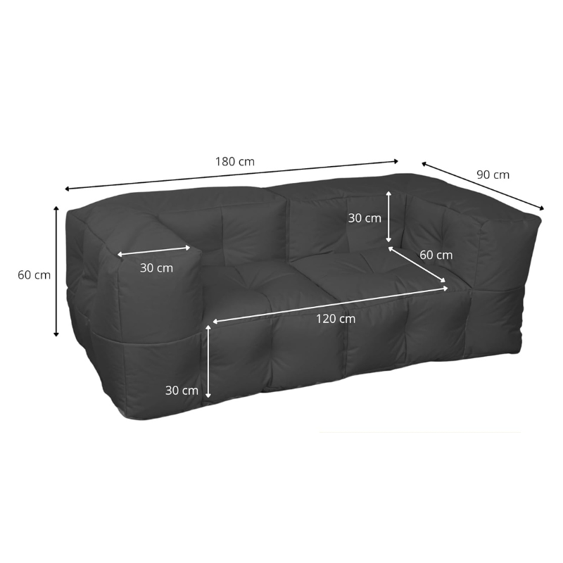Canapé modulable extérieur gris clair dimensions