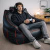Pouf gaming en similicuir 100x110 cm