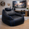 Pouf gaming en similicuir 100x110 cm