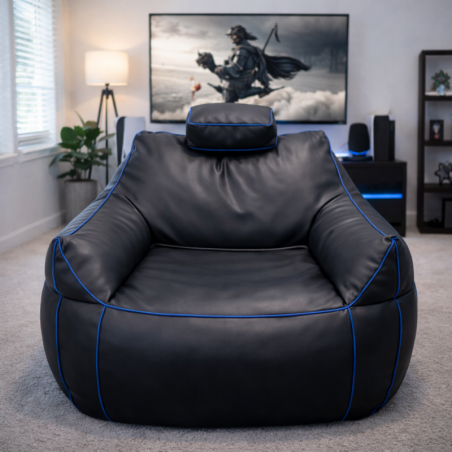 Pouf gaming en similicuir 100x110 cm