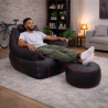 Pouf gaming et repose-pieds en similicuir