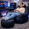 Pouf gaming et repose-pieds en similicuir