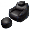 Pouf gaming et repose-pieds en similicuir