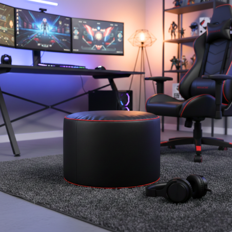 repose-pieds gaming en similicuir