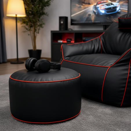 repose-pieds gaming en similicuir