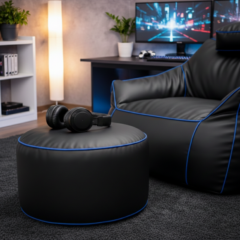 repose-pieds gaming en similicuir