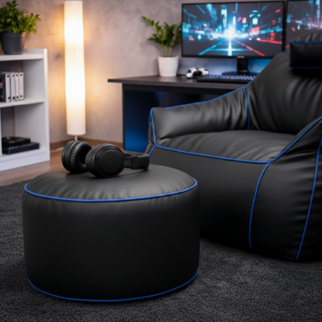 repose-pieds gaming en similicuir