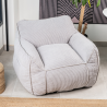 Pouf fauteuil en velours côtelé