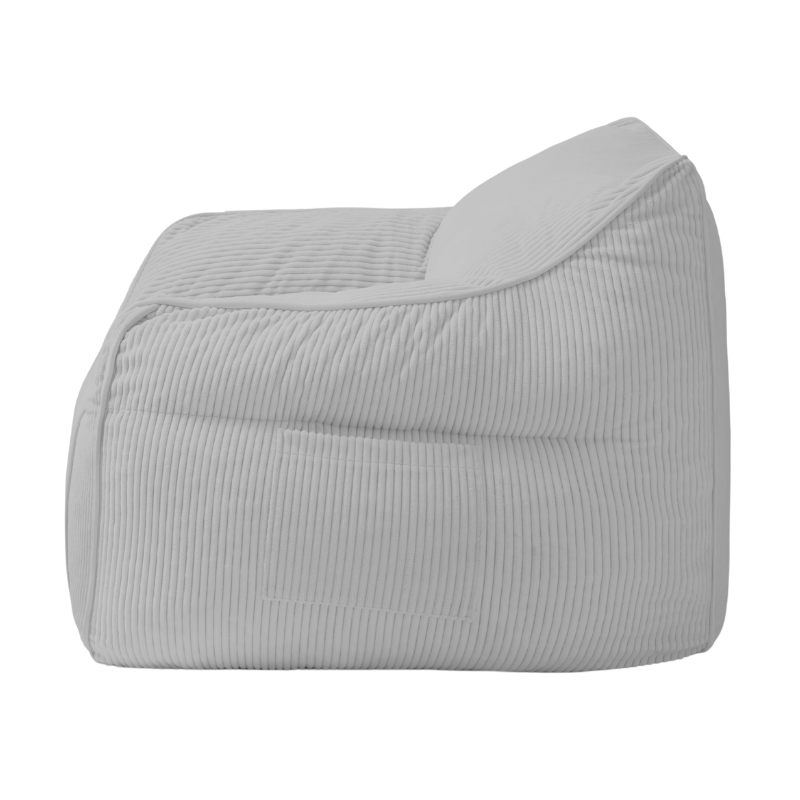 Pouf fauteuil en velours côtelé