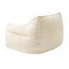 Pouf fauteuil en velours côtelé