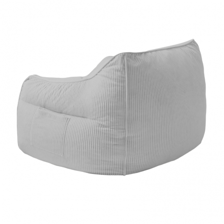 Pouf fauteuil en velours côtelé