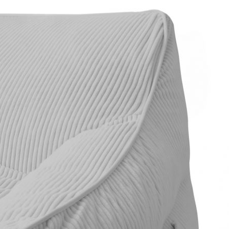 Pouf fauteuil en velours côtelé