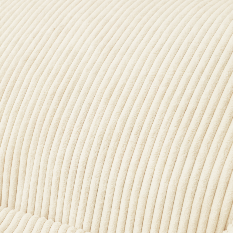 Pouf fauteuil en velours côtelé