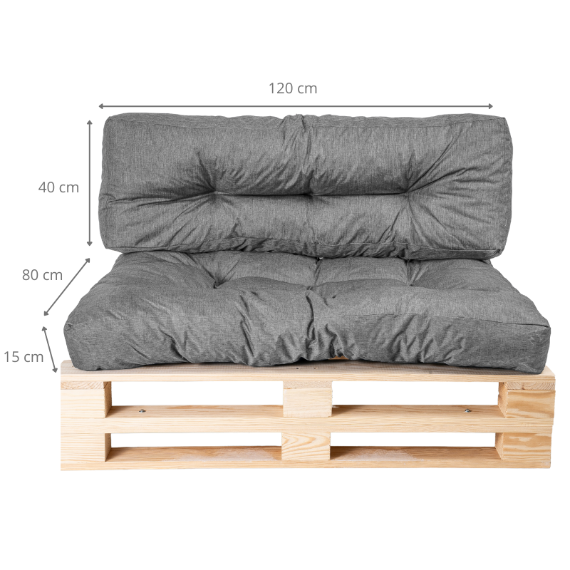 coussins palette lot dimensions