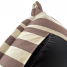 Pouf extérieur à rayures