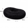 pouf long géant en fausse fourrure 160 cm