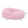 pouf long géant en fausse fourrure 160 cm