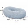 pouf long géant en fausse fourrure 160 cm