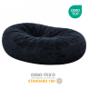 pouf long géant en fausse fourrure certifié Oeko-Tex
