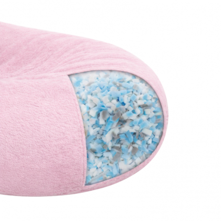 pouf long géant en fausse fourrure rembourré de flocons de mousse