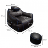 Pouf gaming et repose-pieds en similicuir