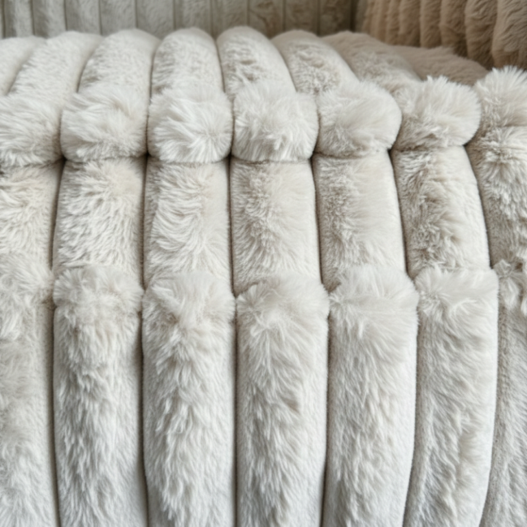 Fausse fourrure côtelée