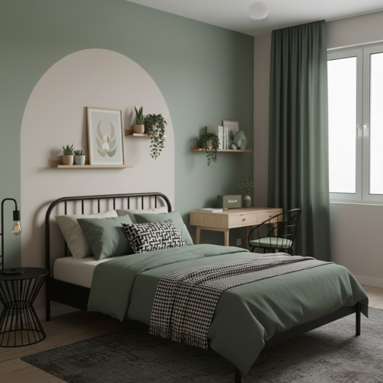 Chambre avec arche de peinture