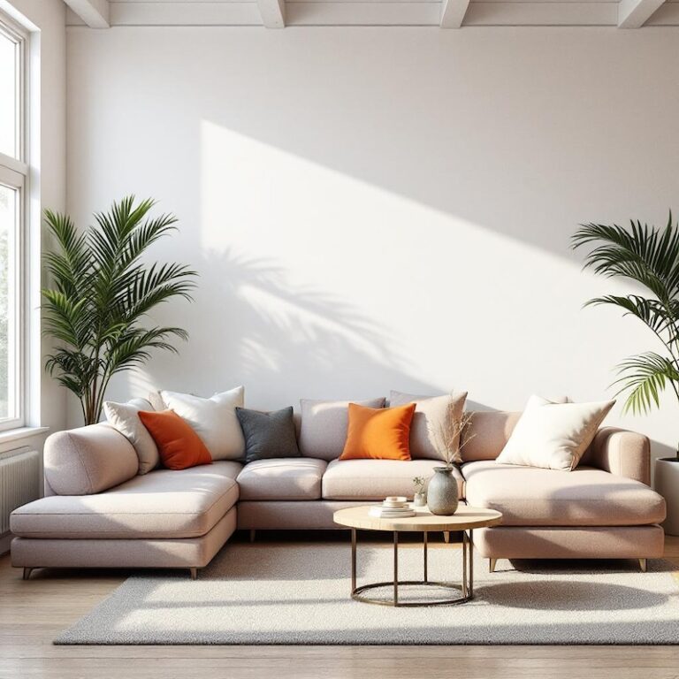 Salon avec canapé d'angle