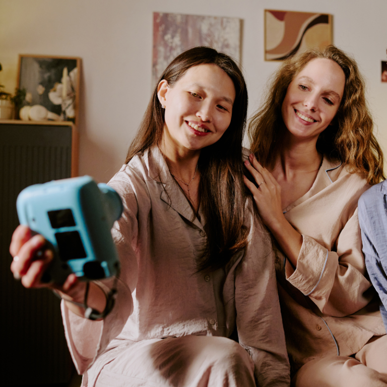 Photos souvenirs lors d'une soirée pyjama