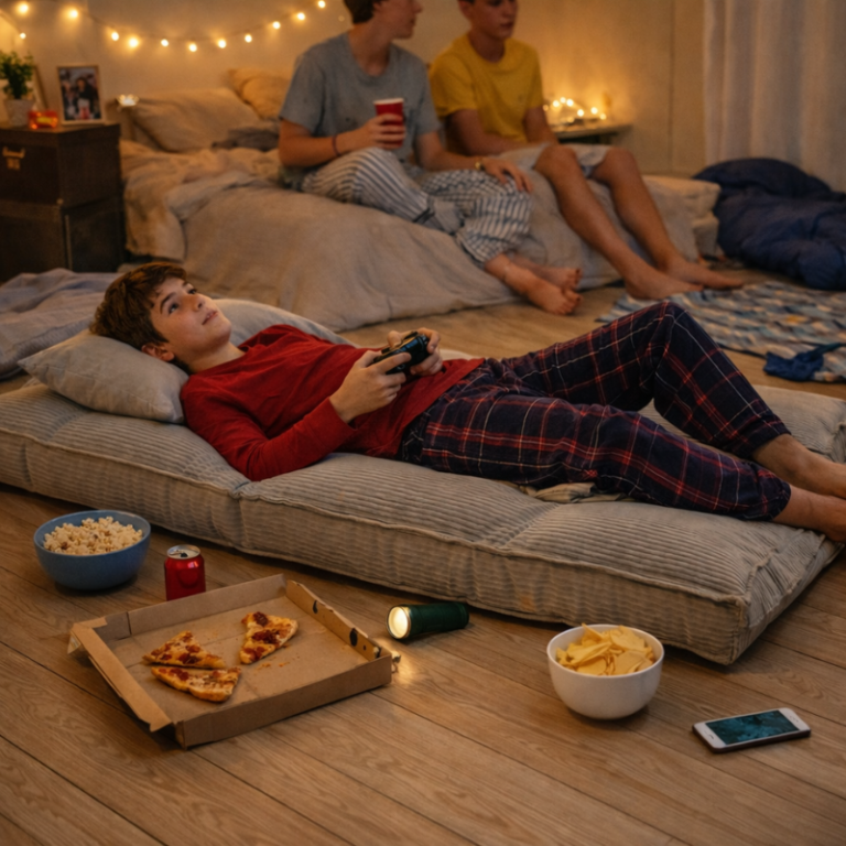 Futon à une soirée pyjama